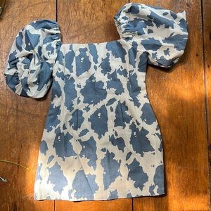 Cider size small jean dress with puff sleeves